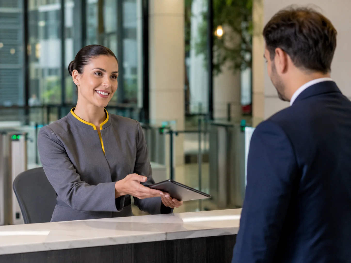 Controle de acesso e recepção